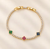 Pulsera Con 3 Trébol Brillante