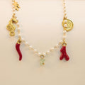 Cadena de charms perlas