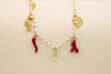 Cadena de charms perlas