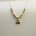Cadena cereza con perlas