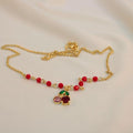 Cadena cereza con perlas