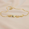 Pulsera ajustable cuatro corazones