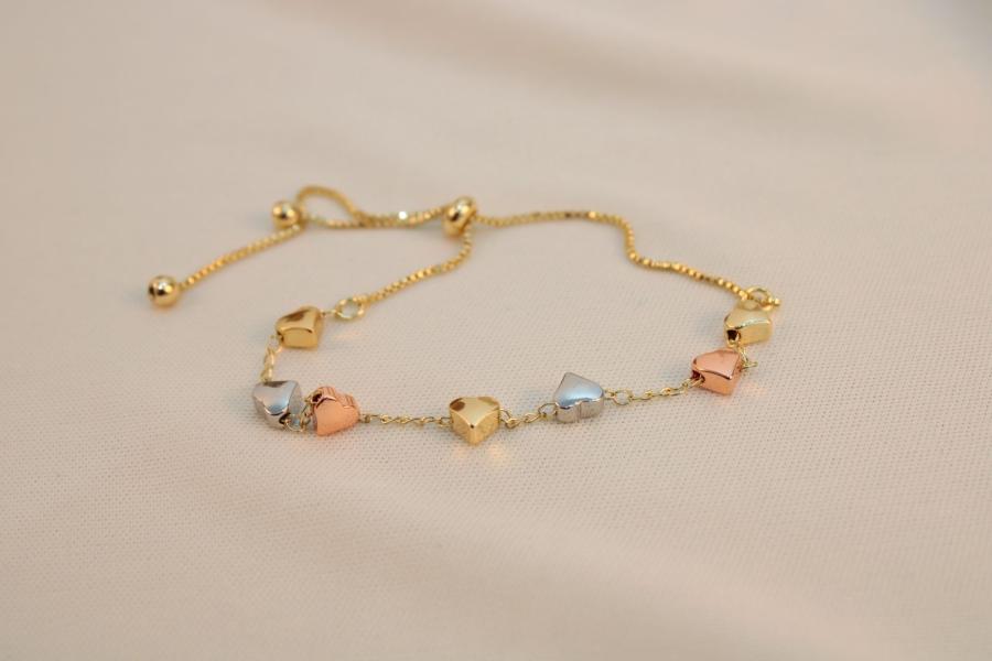 Pulsera ajustable tricolor