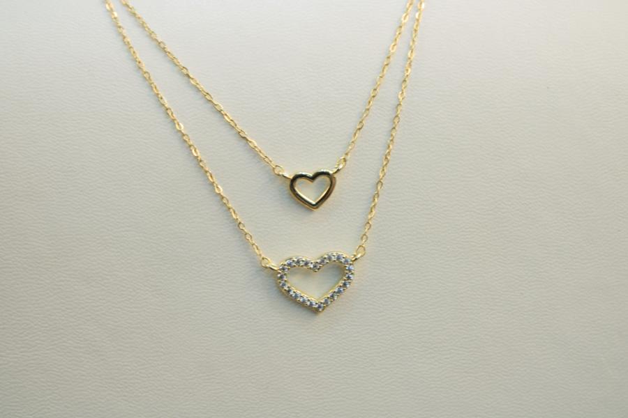 Cadena fina de corazon