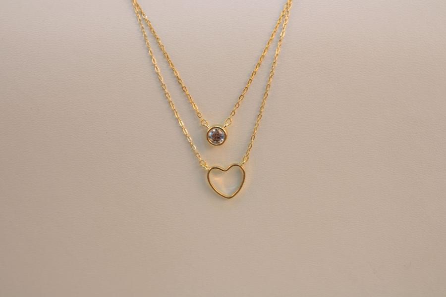 Cadena fina corazon