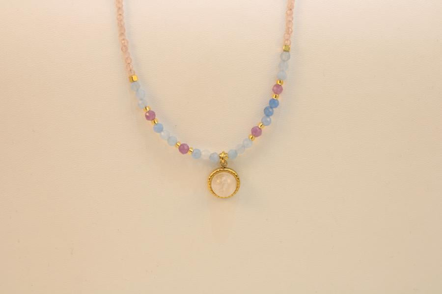 Cadena con cristal de murano